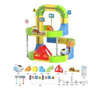 123Pcs Electric Train Set, Track Toy, Rail Train Set, 3D Embedded Layouts Flexible Race Cu Defying