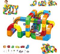 123Pcs Electric Train Track Sets - DIY Race Car Track Building Kits with Train and Traffic Signs,Electric TrainSet Flexible Race Tracks,STEMLearning Gift,Ages 4-8,Birthday Party Gift