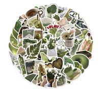 124 Green Stickers, Artistic Aesthetic Stickers, Waterproof Graffiti Stickers, DIY Water Cup Computer Decoration Stickers, Interesting Sticker Decoration