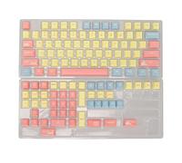 124 Key PBT Mechanical Keyboard Keycaps, Cherry Height Compatible, Vivid Dye Sublimation Colors, for 61/87/100/104/108 Keyboards