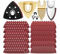 124 Oscillating Multitool Sanding Pad Set, 60/80/120/180/240/320 Grit for Sanding & Polishing