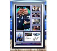 (124) Peter Wright & Gary Anderson Darts Legends Signed Framed Autograph Signature A4 (21 X 297 CM) Art Work Wall Art Display (REPRINT) #####
