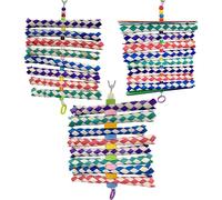 1246 Pk3 Fingertrap Shredders Bird Toys Fun Foraging & Shredding Toys for Parakeets, Cockatiels, Conures Natural Chinese Finger Traps for Birds Engaging Cage Accessories for Budgies, Lovebirds, & More