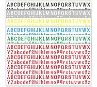 1248 Pieces 0.5 Inch Vinyl Letter Stickers Small,6 Sheets Mini Alphabet Stickers for Scrapbooks, Water Bottle, Crafts and Decoration,Signs (Multi Colour)