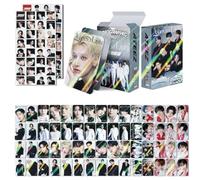 124pcs EN- SK IVE GIDLE Twice 60pcs Photocards Greeting Cards Collection Mini Card Postcard Lomo Cards and 64pcs Stickers (A-TEEZ)