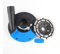 125/180mm Angle Grinder Dust Shroud Cover Kit with Concrete Diamond Wheel Universal Surface Grinding dust Collection Cover(Plus 5in Cup Wheel)
