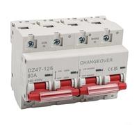 125 Amp Mains to Generator Changeover Switch, DIN Rail Fuse Block Power To Generator Transfer Switch for 240V-400V/50Hz Single Phase Systems(125A)