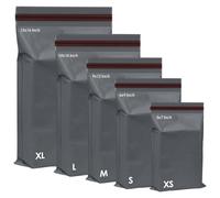 125 Assorted Mixed Grey Mailing Poly Postal Self Seal Bags 5 Sizes 25 from Each iSOUL Extra Small to Large Postage Packaging Assorted Mailers Posting Shipping Post Parcels Package Bags