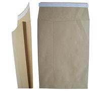 125 BROWN MANILLA GUSSET SPINED PEEL + SEAL PAPER ENVELOPES MAILERS - A4 C4 SIZE 229 x 324mm + 25mm SPINE 120GSM - SELF SEALING BOOK DOCUMENT STORAGE OFFICE POSTAL PACKING POSTAGE PACKAGING STATIONERY