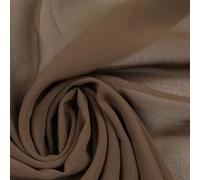 125 Colours Premium Plain Dyed Chiffon Fine Soft Georgette Sheer Dress Fabric (1 Metre, Walnut Brown 5819)