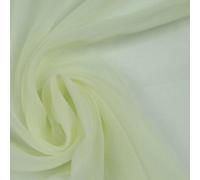 125 Colours Premium Plain Dyed Chiffon Fine Soft Georgette Sheer Dress Fabric (Sample (10cm x 10cm), Cream 5745)