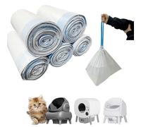 125 Counts Cat Litter Liner Bags Compatible with Neakasa and PetPivot Open-Top Pet Automatic Self Cleaning Cat Litter Box, Waste Bags, 27" x 13"Heavy Duty Replacement Trash Bags with Drawstring (Blue)