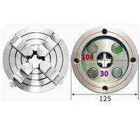 125 Lathe Chuck 4 Jaw Independent Chuck K72-125 Scroll Chuck Metal Chuck Manual Type for Mini Lathe WM210V