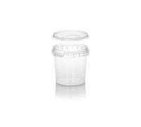 125 ml Clear Plastic Food Containers with Tamper-Evident Lids - BPA-Free Food-Grade Reusable Tubs - Microwave, Freezer & Dishwasher Safe - Portion Pots & Storage (Pack of 20)