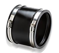 125 mm Flexible Rubber Sleeve Rubber Coupling with Two Stainless Steel Clamps, Flexible Noise-Reducing Cuff for Pipe Fan, Pipe Connector for Pipe Fan, for Connecting Pipe Fans