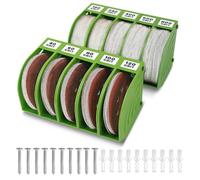 125 mm Professional Sanding Discs Storage Bins - 10 Box Set for Efficient Organization, Offset Snap-On Connection, Grit Classification, Space-Saving Design and Versatile Application - Green