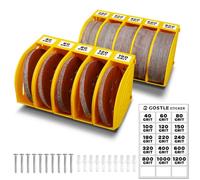 125 mm Professional Sanding Discs Storage Bins - 10 Box Set for Efficient Organization, Offset Snap-On Connection, Grit Classification, Space-Saving Design and Versatile Application - Yellow