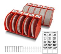 125 mm Professional Sanding Discs Storage Bins - 10 Box Set for Efficient Organization, Offset Snap-On Connection, Grit Classification, Space-Saving Design and Versatile Application - Red