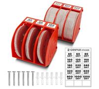 125 mm Professional Sanding Discs Storage Bins - 6 Box Set for Efficient Organization, Offset Snap-On Connection, Grit Classification, Space-Saving Design and Versatile Application - Red