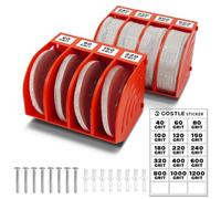 125 mm Professional Sanding Discs Storage Bins - 8 Box Set for Efficient Organization, Offset Snap-On Connection, Grit Classification, Space-Saving Design and Versatile Application - Red