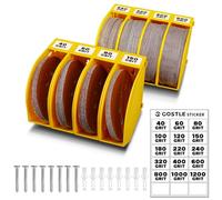 125 mm Professional Sanding Discs Storage Bins - 8 Box Set for Efficient Organization, Offset Snap-On Connection, Grit Classification, Space-Saving Design and Versatile Application - Yellow