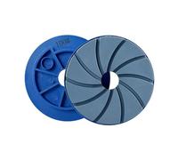 125 Mm Snail Lock for Edge Grinding Wheel for Marble Granite Engineered Stone - 50 to 3000 Grit Resin-Bonded Polishing Discs Wet Usage 10 Millimeters Thick Segments Blue(GRIT 50)