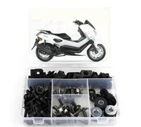 125 NMAX155 2015-2024 Motorcycle Fairing Bolts With Clips And Speed Nuts Compatible Compatible with Various Bike Models Full Fairing Fasteners Set(Titanium)