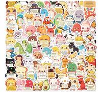 125 PCS Emotional Support Stickers - Waterproof Cute Animal Stickers for Water Bottle Laptop Guitar Car Luggage Skateboard Manga Gifts for Teens Girls Boys (Animal Motivational Stickers)