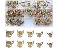 125 Pcs Spring Hose Clamps, Metal Fuel Line Hose Clamps Clips, Fuel Line Water Pipe Air Drain Tube Silicone Vacuum Hose Clamp Fastener Spring Clamps Clips - 6 mm/7 mm/8 mm/9 mm/10 mm