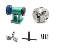 125 Type Lathe Spindle Assembly with Flange Connection Plate Transition Plate Three-jaw Four-jaw Chuck(125 spidle Three jaw)