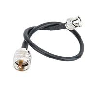 125 UHF Male (PL-259) to BNC Male Connector, 50 Ohm Coaxial Cable BNC Male to UHF PL259 Male Conversion Line for Wide Applications,for Long-distance Transmission