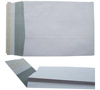 125 WHITE GUSSET SPINED PEEL + SEAL PAPER ENVELOPES MAILERS - A4 C4 SIZE 229 x 324mm + 25mm SPINE 120GSM - SELF SEALING BOOK DOCUMENT STORAGE OFFICE POSTAL PACKING POSTAGE PACKAGING STATIONERY