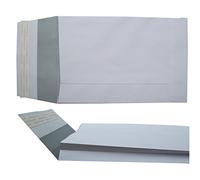 125 WHITE GUSSET SPINED PEEL + SEAL PAPER ENVELOPES MAILERS - SMALL A5 C5 SIZE 162 x 229mm + 25mm SPINE 120GSM - SELF SEALING BOOK DOCUMENT STORAGE OFFICE POSTAL PACKING POSTAGE PACKAGING STATIONERY