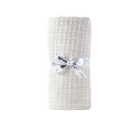 (125 x 150 cm, Natural) Organic Cotton Waffle Baby Blanket