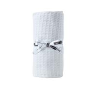 (125 x 150 cm, White) Organic Cotton Waffle Baby Blanket