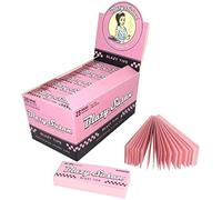 1250 Blazy Susan Pink Filter Tips - Perforated Rolling Paper Tips - 25 Pack, 50 Tips per Booklet