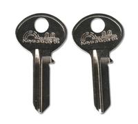 1250 Pair (2) Replacement Keys - Cut to Code on BO1 Blank for Bommer/National/Hudson Mailbox & Cabinet Locks | KEYSALACARTE