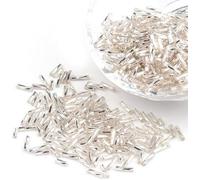 1250Pc/50G Czech Glass Tube Beads Twisted Silver Lined Bugle Loose Beads 6X1.8Mm L