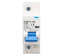 125A 250V DC Miniature Circuit Breaker for Solar PV Systems TOB1Z C125 Type DC MCB with Fast Arc Extinguishing, Overload & Short Circuit Protection, DIN Rail Mount