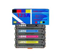 125A 4-Pack Toner Set CB540A CB541A CB542A CB543A with Chips Compatible with HP Color LaserJet CP1213 CP1214 CP1215 CP1216 CP1217 CP1513n CP1514n CP1515n CP1516n CP1517ni