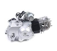 125cc Motor 4-Stroke Engine Kit Semi-Automatic ATV Motor Air-cooled Engine Electric Start Carburetor Air Filter Head 35mm for ATV Go Kart Single Cylinder Air Cooled Electric Start