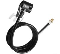 125cm Long Bike Pump Hose for High Pressure Use | Freeze resistant rubber, stays flexible in cold, 125cm length, fits for presta for french valves, prevents air leaks