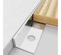 125CM Silver Tile Edging Trim - 2 Pack L-Profile for Ceramic Tiles, Floors & Panels, 15.7mm Height - Durable & Stylish Protection for Smooth Transitions
