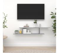Vidaxl Wall-mounted Tv Shelf Grey Sonoma 125X18X23 Cm Engineered Wood, Grey