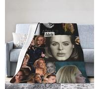 (125CM X 100CM) Adele Blanket Collage Adele Poster Printed Throw Blanket Ultra Soft Lightweight Flannel Blankets and Throws for Sofa Bed Couch