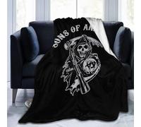 (125CM X 100CM) Bed Blanket Sons of Anarchy Fleece Blanket Soft Warm Throw Blanket for Women Men Kids All Seasons for Bed Sofa Couch Office Travel