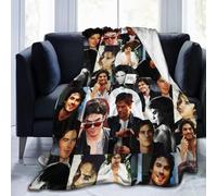 (125CM X 100CM) Damon Salvatore Ian Somerhalder Blankets Throws Plush Fuzzy Soft Warm Hugs Suitable for Girls Women in The Sofa Bed Office Couch Room