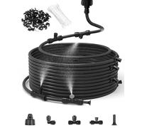 125FT Misters for Outside Patio Misters for Cooling (45 Mist Nozzles) Outdoor Water Patio Hose Greenhouse Mister System Outside Mist Backyard Trampoline for Waterpark Watering Misters for Cooling
