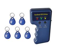 125KHz Proximity ID Duplicator for HID and AWID and Paradox Cards or keyfobs Handheld RFID Writer + 5 pcs Writable Key Fobs (01-5k)