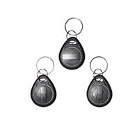 125KHz RFID Proximity ID Card Key Tags Writable rewritable T5577 fob tag(pack of 3) (Black)